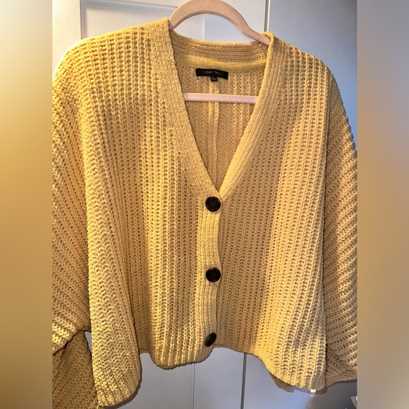 🍯NWOT Love Tree Women's V-Neck Slouchy Knit Crop Cardigan🍯 - Picture 5 of 8